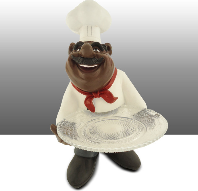 Best ideas about Black Chef Kitchen Decor
. Save or Pin Black Chef Kitchen Statue Holding Glass Plate Table Art Now.