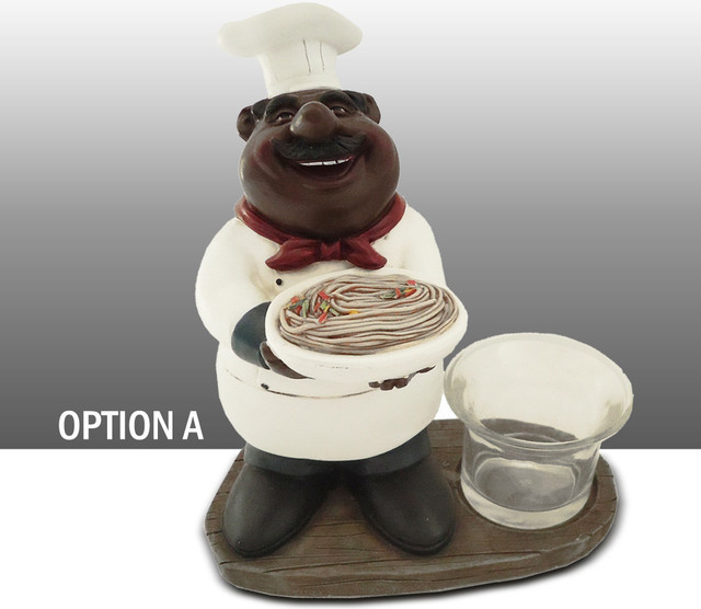 Best ideas about Black Chef Kitchen Decor
. Save or Pin Black Chef Kitchen Figure Votive Candle Holder Table Art Now.