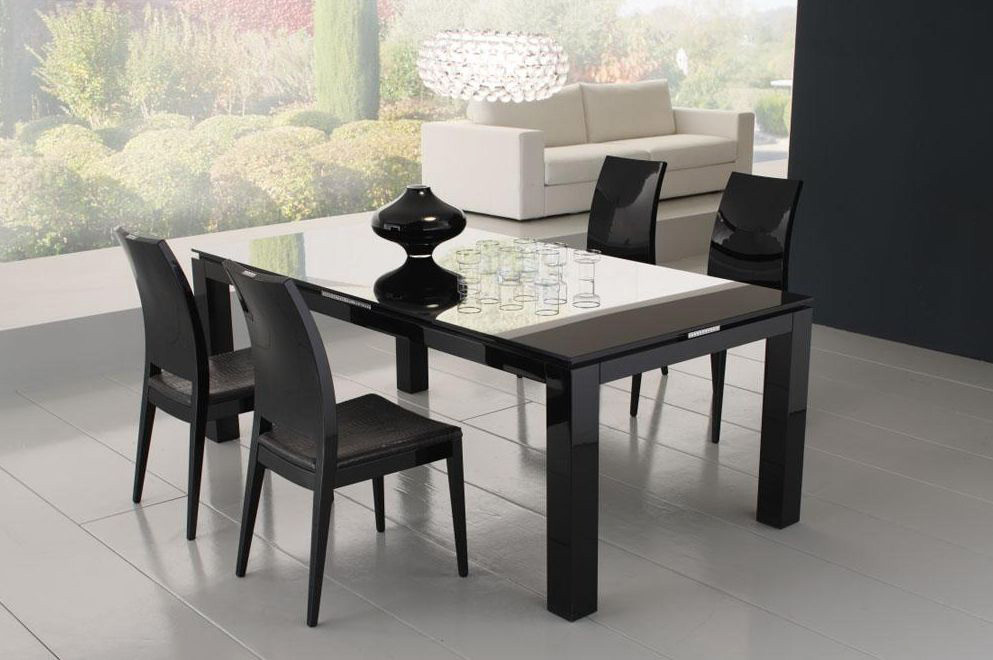 Best ideas about Black Dining Table
. Save or Pin Diamond Black Dining Table with Glass Top Now.