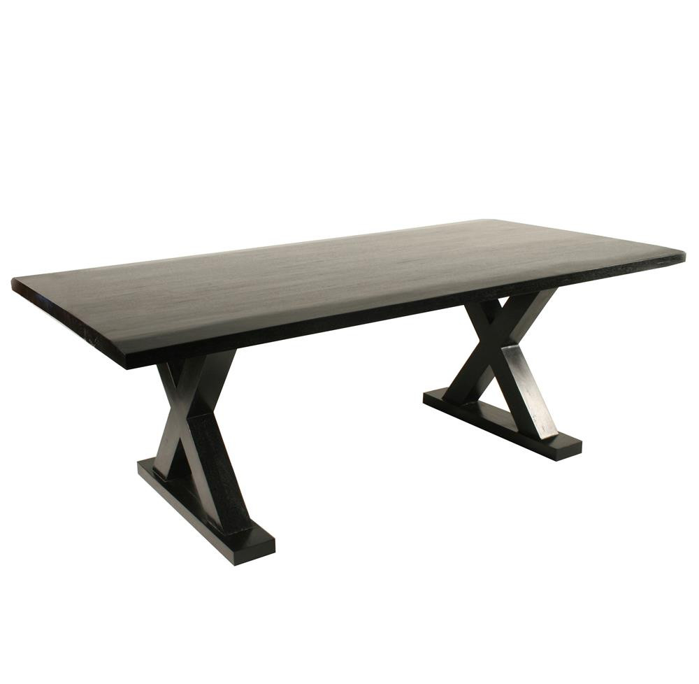 Best ideas about Black Dining Table
. Save or Pin Wyatt Industrial Loft X Base Black Wood Dining Table Now.