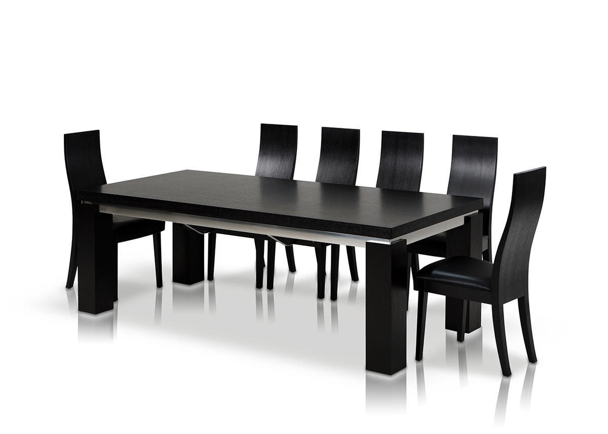 Best ideas about Black Dining Table
. Save or Pin Modrest Maxi Modern Black Oak Dining Table Now.