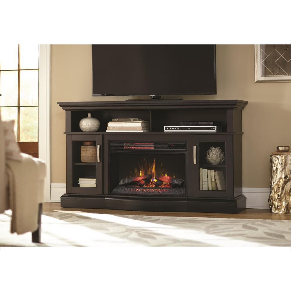 Best ideas about Black Electric Fireplace Tv Stand
. Save or Pin Home Decorators Collection Hawkings Point 59 5 in Rustic Now.