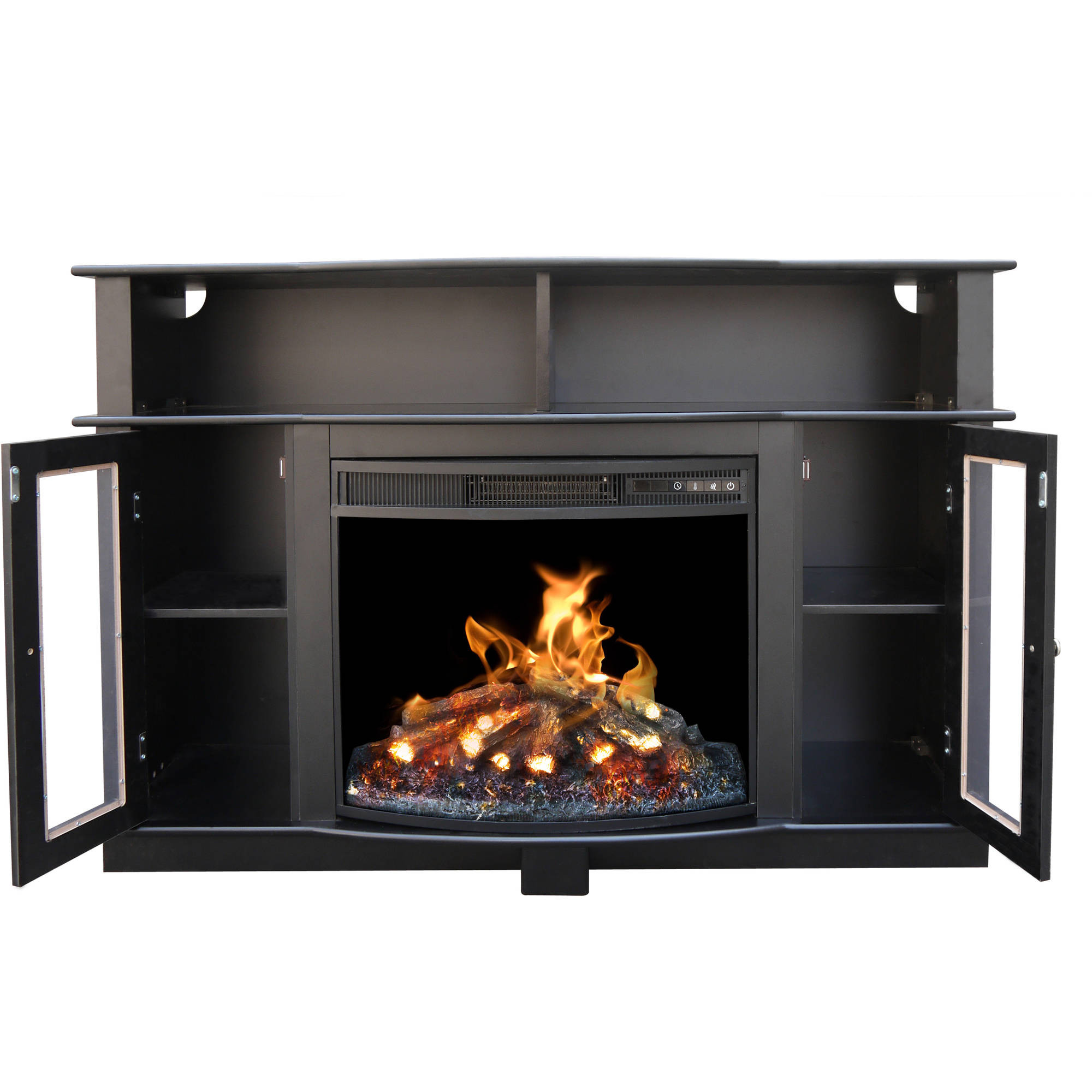 Best ideas about Black Electric Fireplace Tv Stand
. Save or Pin TV Stand Entertainment Center Media Console Shelves Now.