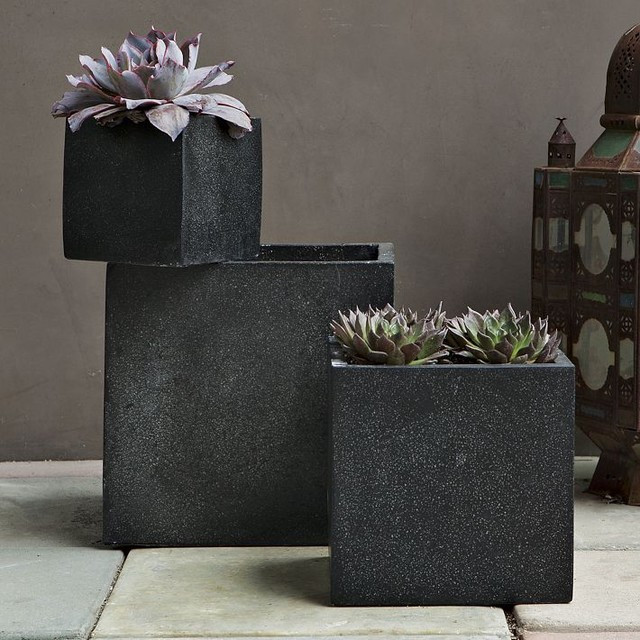 Best ideas about Black Outdoor Planters
. Save or Pin Iris Speckled Planter Black Contemporary Outdoor Pots Now.