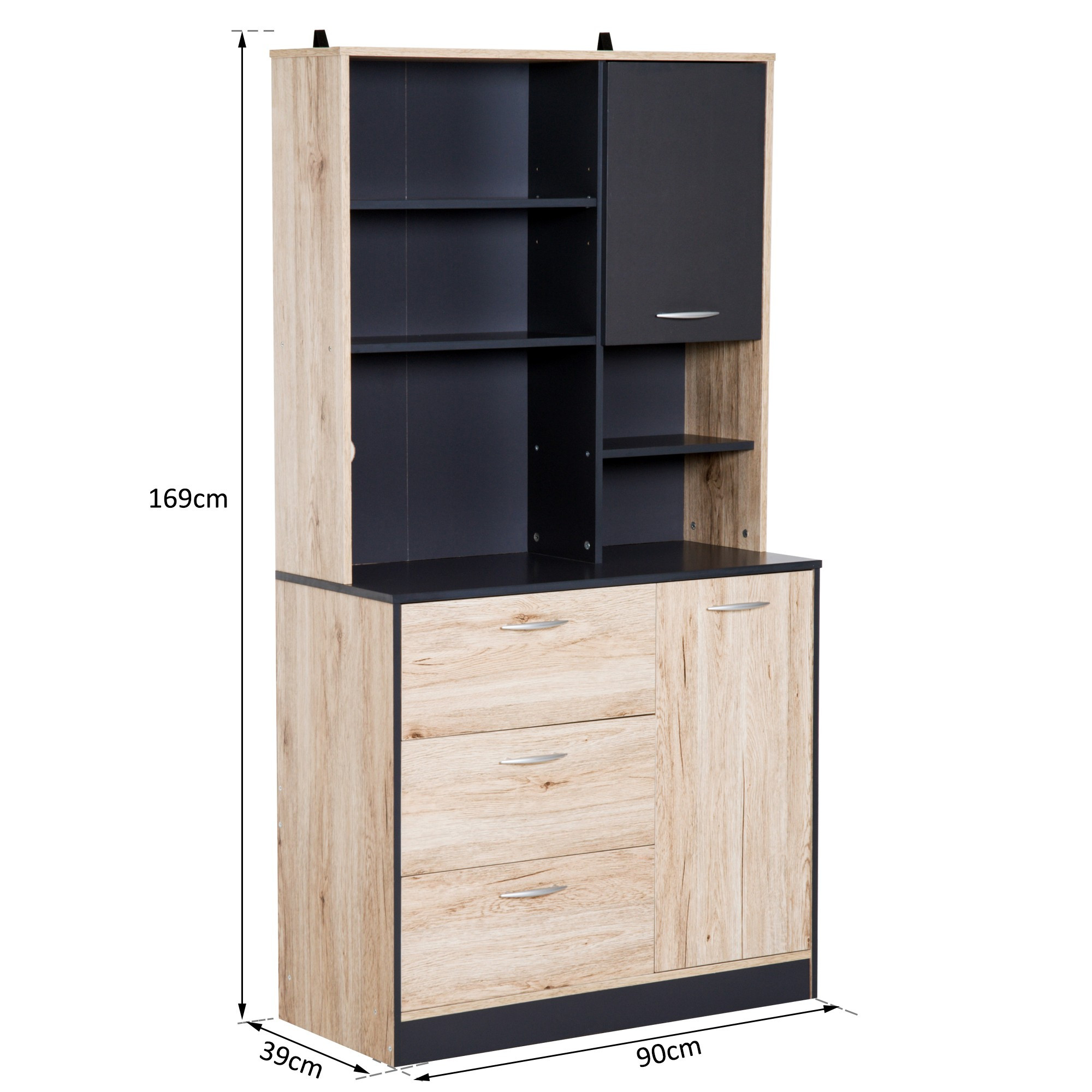 Best ideas about Black Pantry Cabinet
. Save or Pin HOM Kitchen Pantry Cabinet 90Lx39Wx169H cm Black and Now.