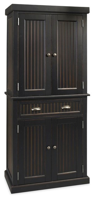 Best ideas about Black Pantry Cabinet
. Save or Pin Nantucket Pantry Distressed Black Transitional Pantry Now.