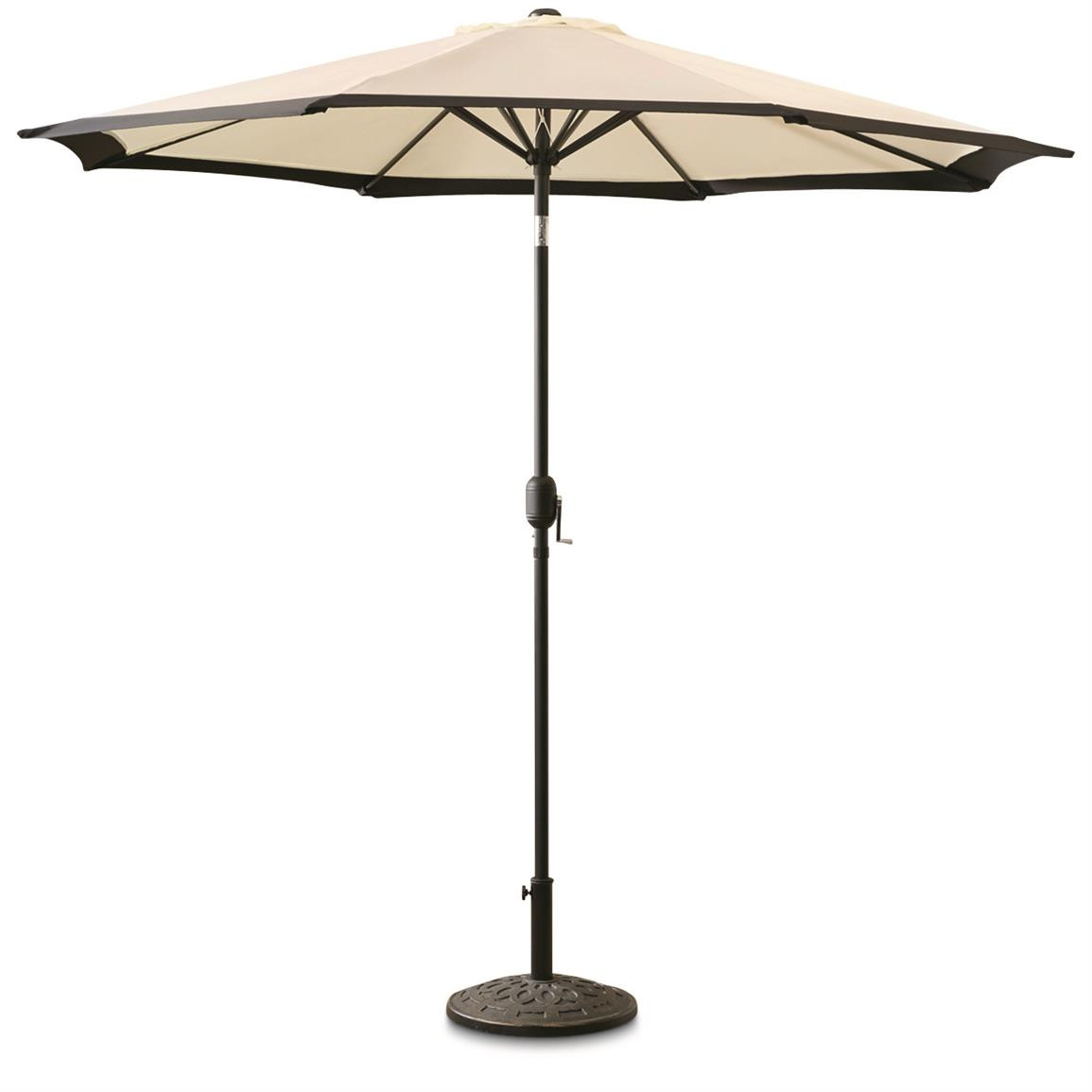 Best ideas about Black Patio Umbrella
. Save or Pin CASTLECREEK 9 Two Tone Deluxe Market Patio Umbrella Now.