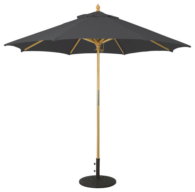 Best ideas about Black Patio Umbrella
. Save or Pin 9 Wooden Patio Umbrella With Manual Lift Black Now.