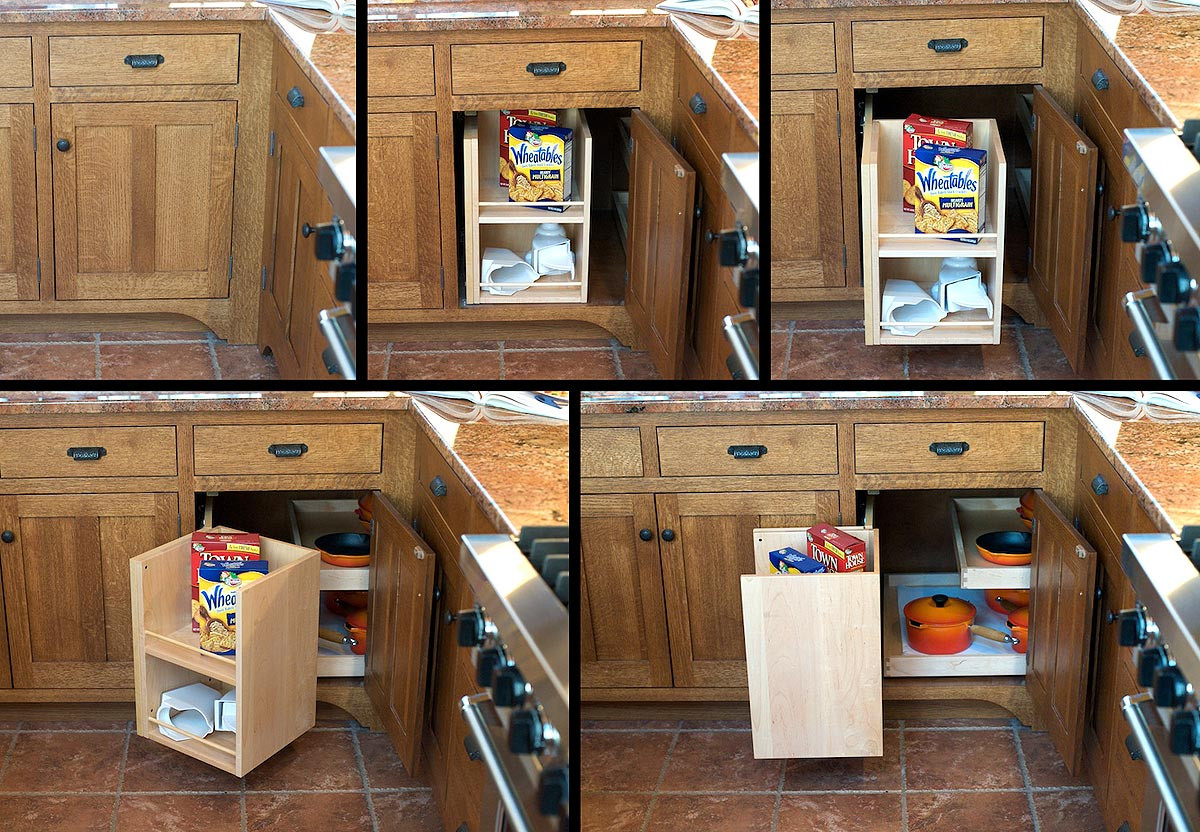Blind Corner Cabinet Solutions Beautiful Mullet Cabinet Craftsman Style Kitchen Of Blind Corner Cabinet Solutions 