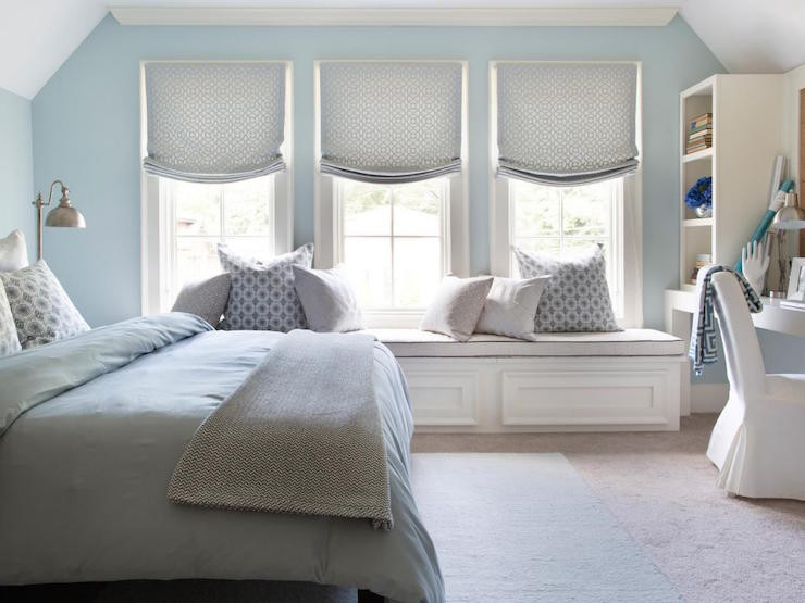 Best ideas about Blue And Grey Bedroom
. Save or Pin Blue Bedroom with Gray Nightstand Transitional Bedroom Now.