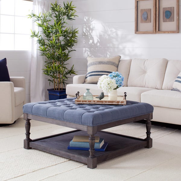 Best ideas about Blue Ottoman Coffee Table
. Save or Pin Shop Stones & Stripes Creston Navy Blue Linen Tufted Now.