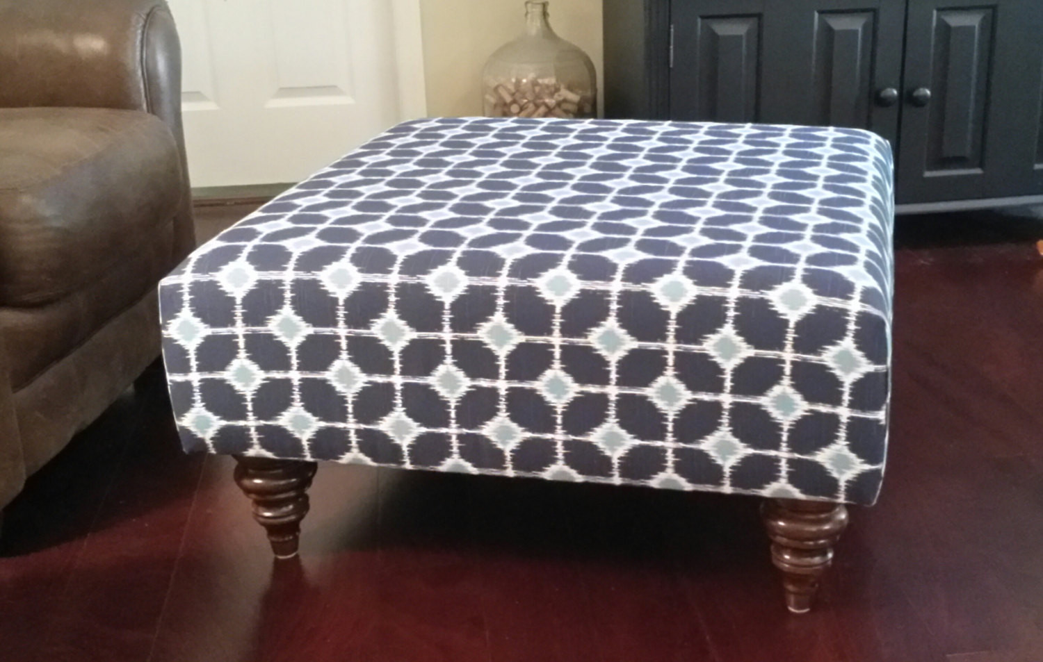 Best ideas about Blue Ottoman Coffee Table
. Save or Pin Upholstered Ottoman Coffee Table Blue and White by Now.