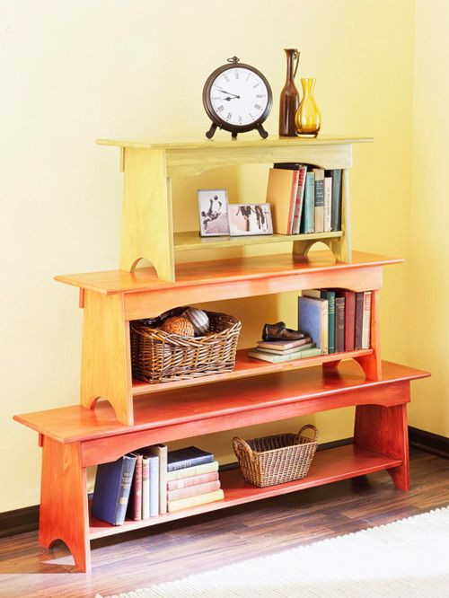 Best ideas about Bookshelf Bench DIY
. Save or Pin diy bookcase from stacked benches Now.
