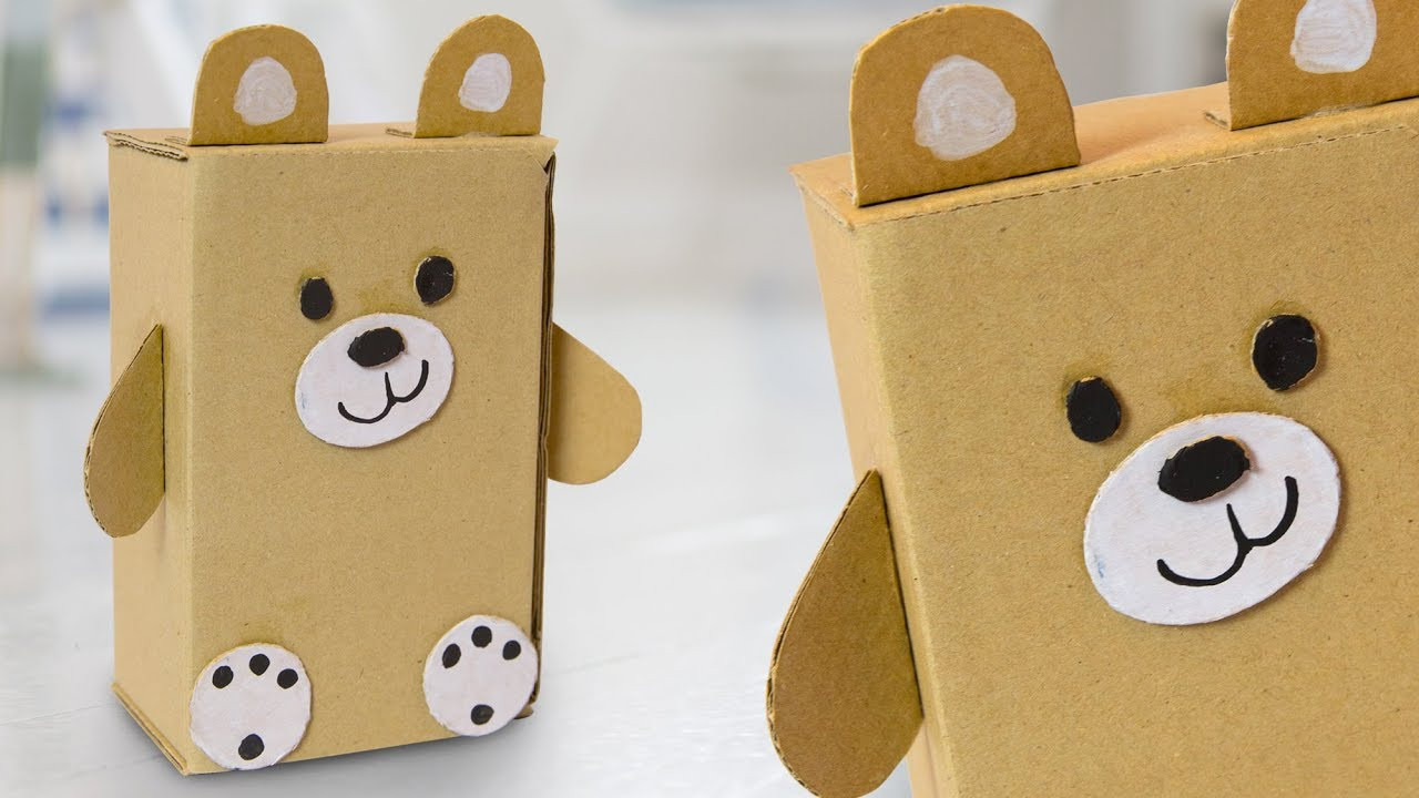 Best ideas about Box Craft Ideas
. Save or Pin DIY Teddy Bear from Cardboard Box Now.