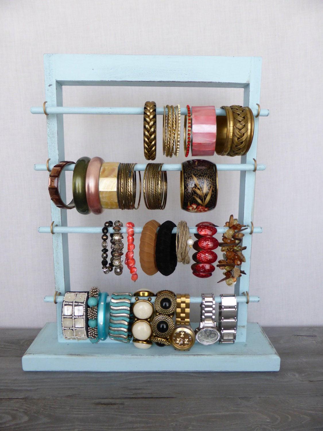 Best ideas about Bracelet Organizer DIY
. Save or Pin Shabby chic bracelet holder standing jewelry display Now.