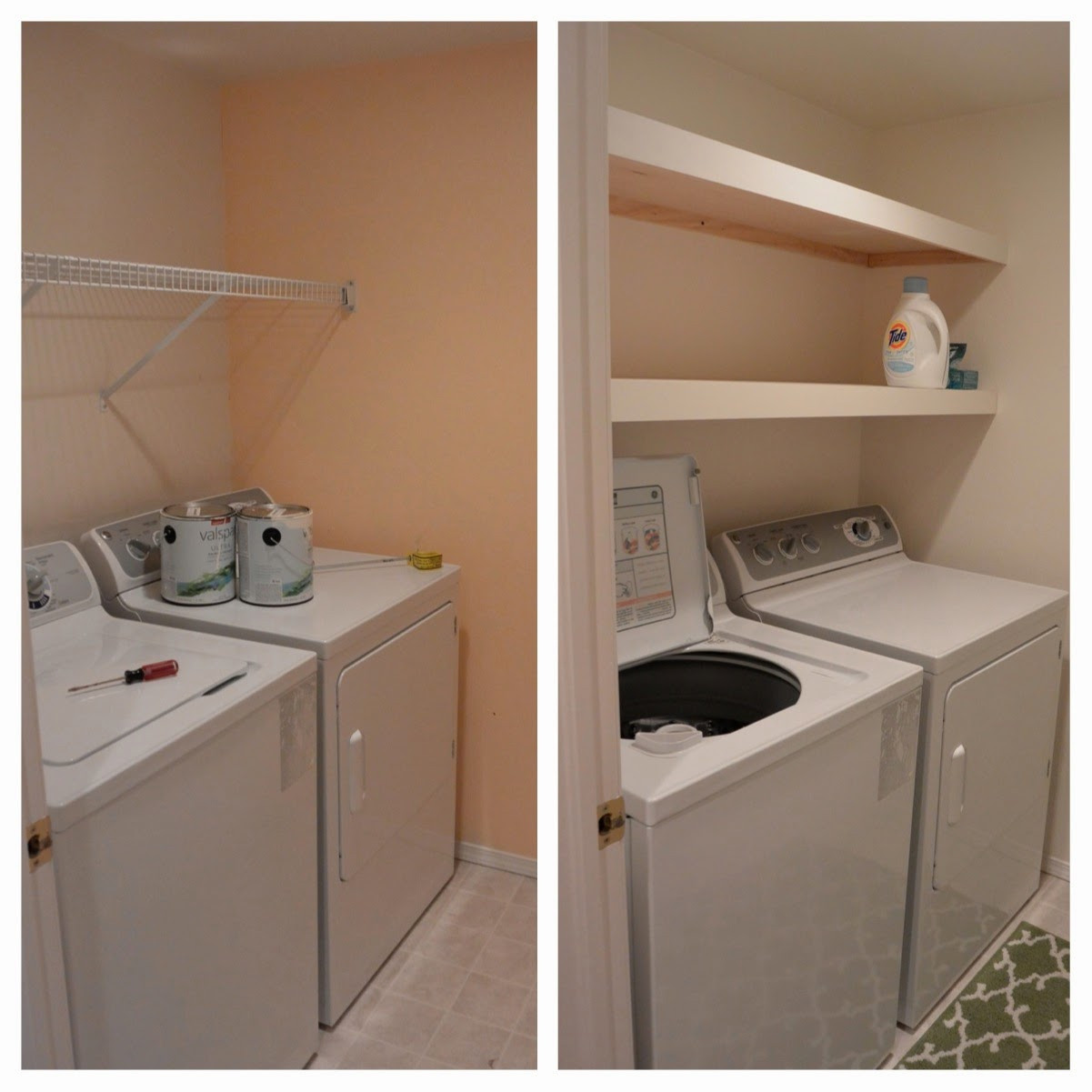 Best ideas about Brittney White Laundry Room
. Save or Pin Mixin Mom Laundry Room Floating Shelves DIY Now.