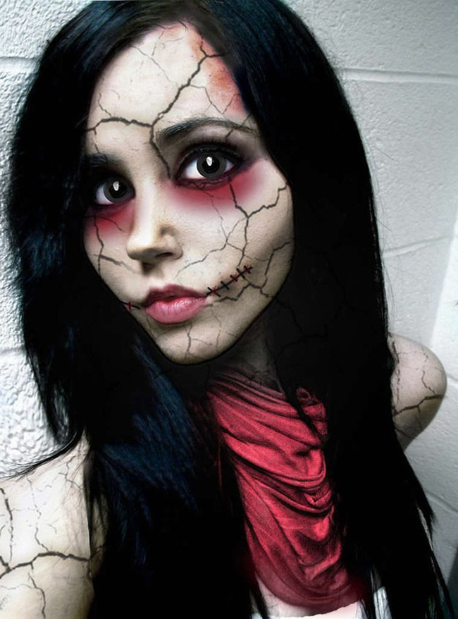 Best ideas about Broken Doll Costume DIY
. Save or Pin 22 Incredibly Creepy Makeup Ideas For Halloween Now.