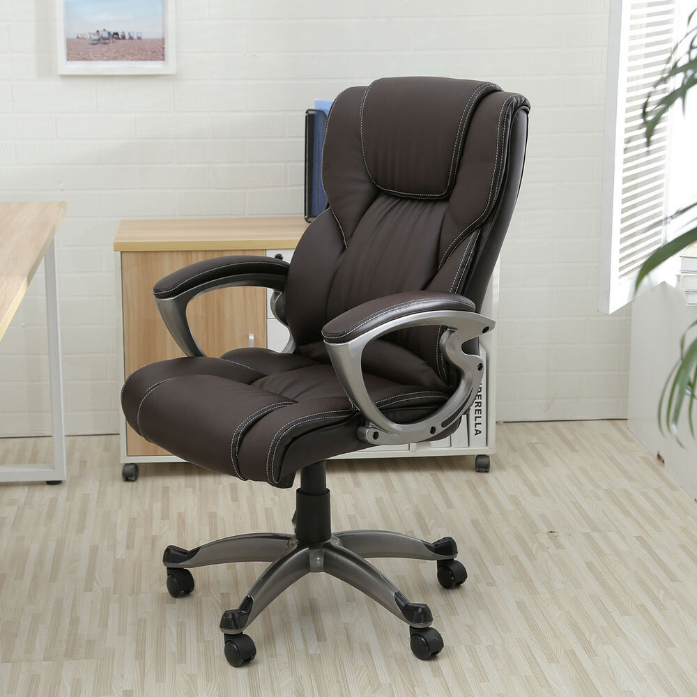 Best ideas about Brown Leather Office Chair
. Save or Pin Brown PU Leather High Back fice Chair Executive Task Now.