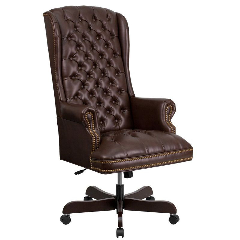 Best ideas about Brown Leather Office Chair
. Save or Pin Brown Leather Desk Chair by Flash Furniture Now.