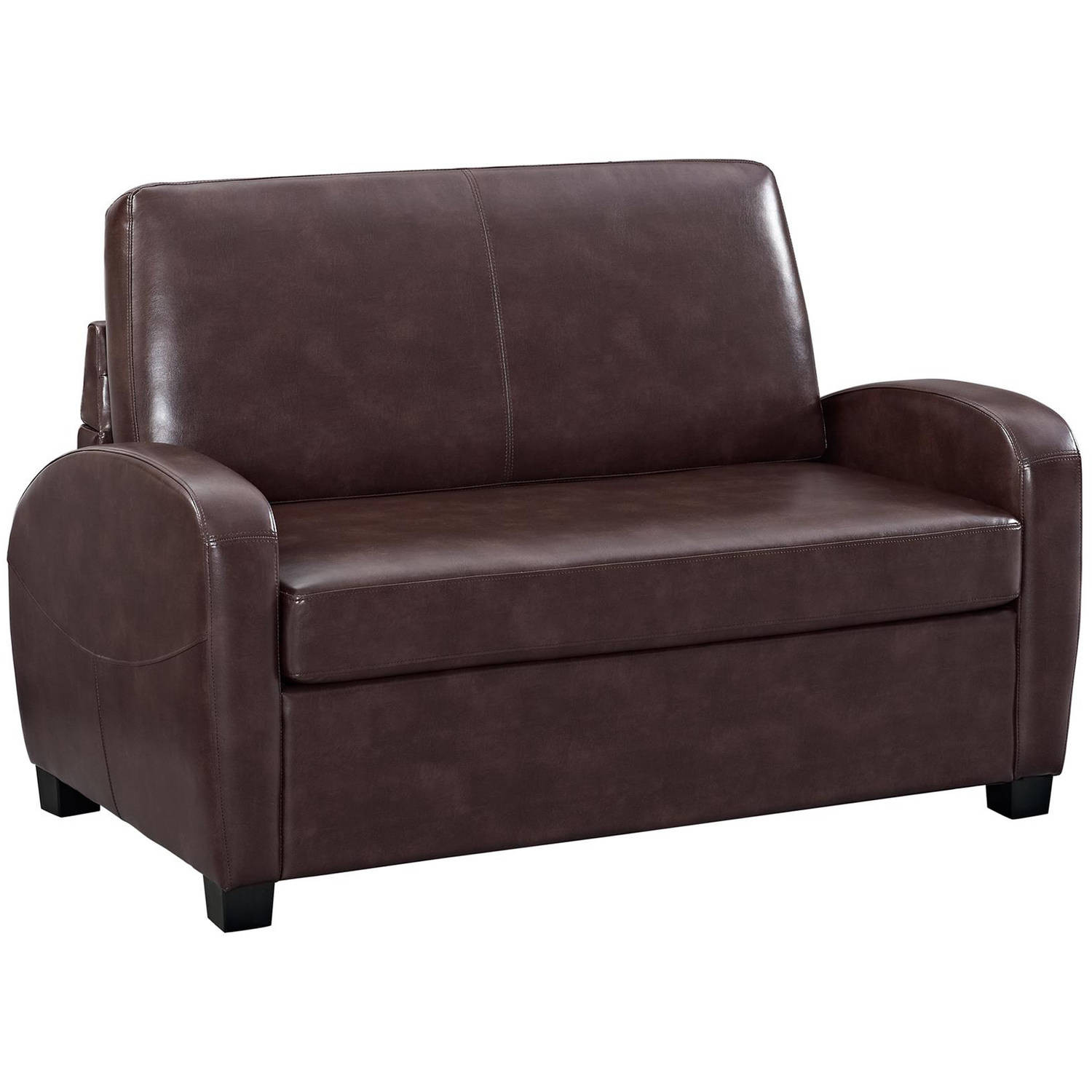 Best ideas about Brown Sleeper Sofa
. Save or Pin Convertible Sofa Leather Couch Twin Bed Mattress Sleeper Now.