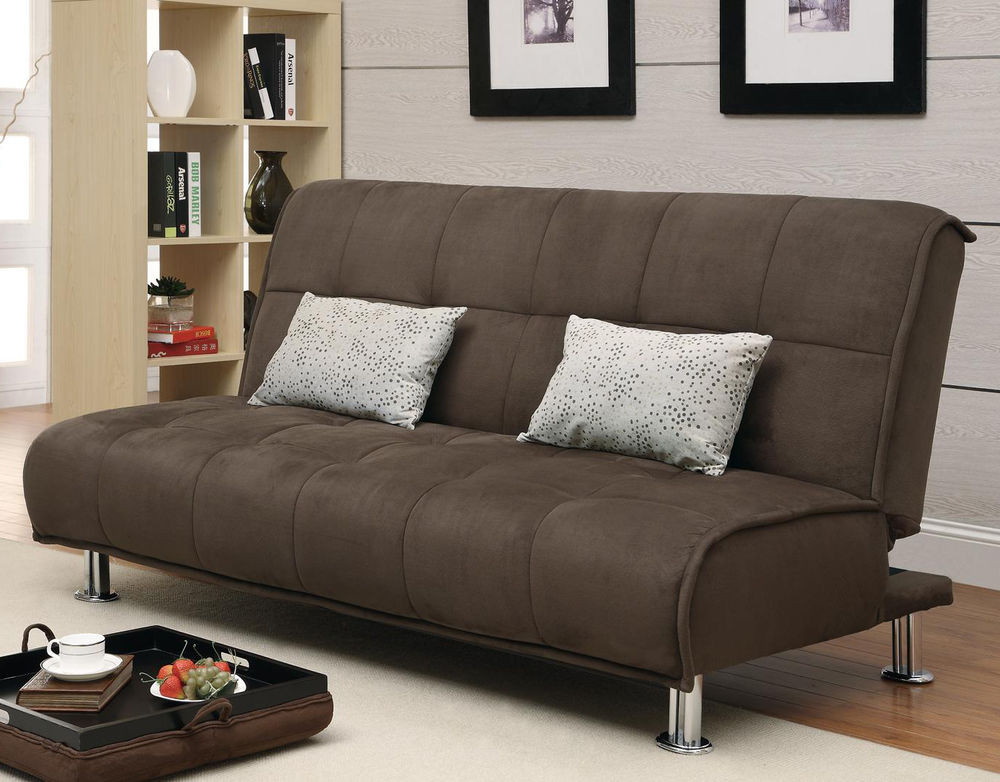 Best ideas about Brown Sleeper Sofa
. Save or Pin Brown Microfiber Casual fort Armless Sofa Bed Futon Now.