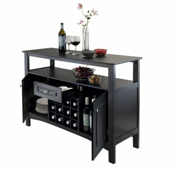 Best ideas about Buffet Table With Wine Rack
. Save or Pin Wooden Storage Buffet Table Cabinet Drawer 12 Wine Bottle Now.