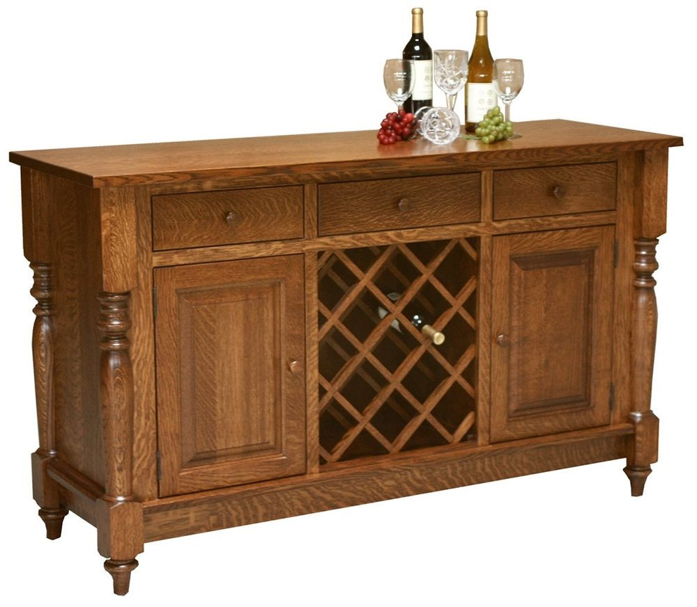 Best ideas about Buffet Table With Wine Rack
. Save or Pin Amish Farmhouse Harvest Buffet Server Sideboard Wine Rack Now.