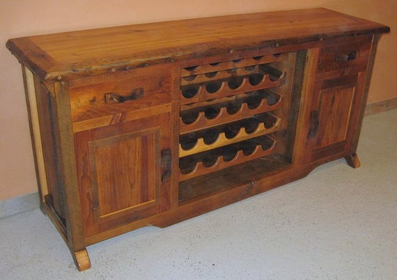 Best ideas about Buffet Table With Wine Rack
. Save or Pin BARNWOOD BUFFET TABLE With Wine Rack Now.