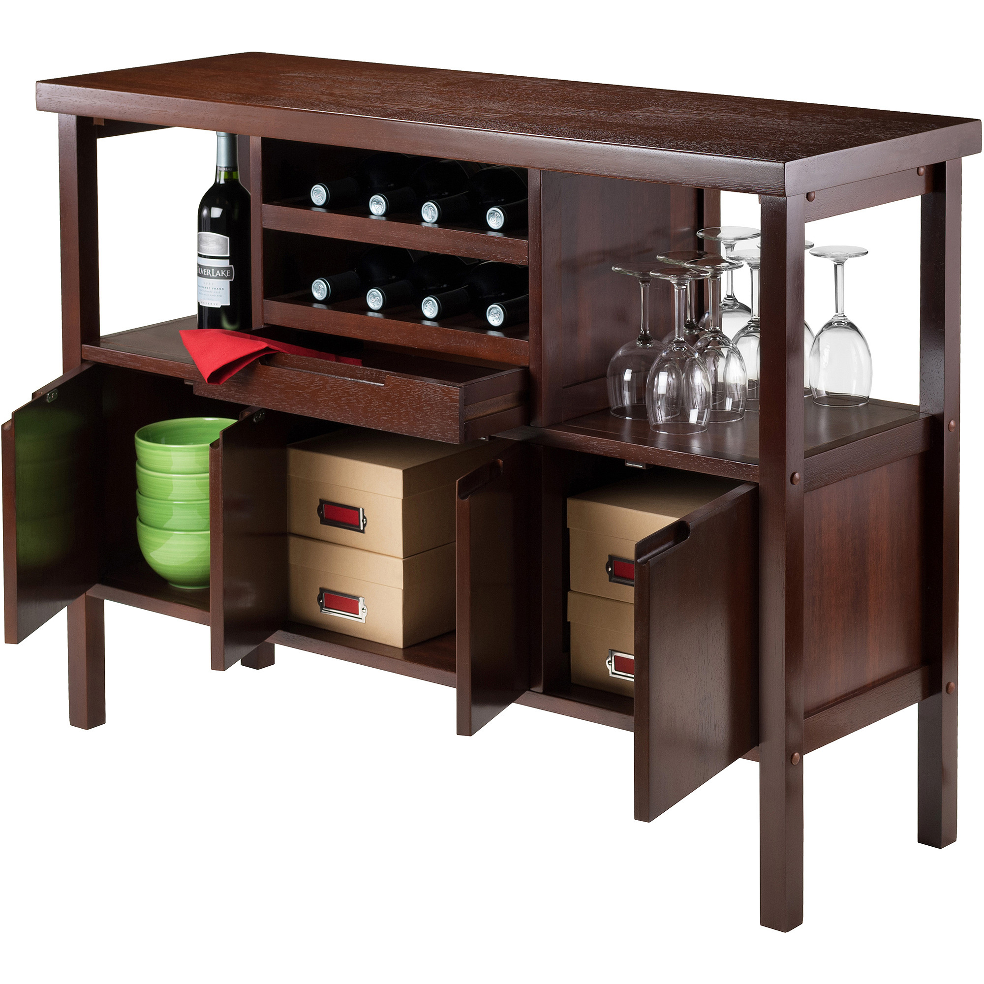 Best ideas about Buffet Table With Wine Rack
. Save or Pin Modern Dining Room Sideboard Buffet Server Console Table Now.
