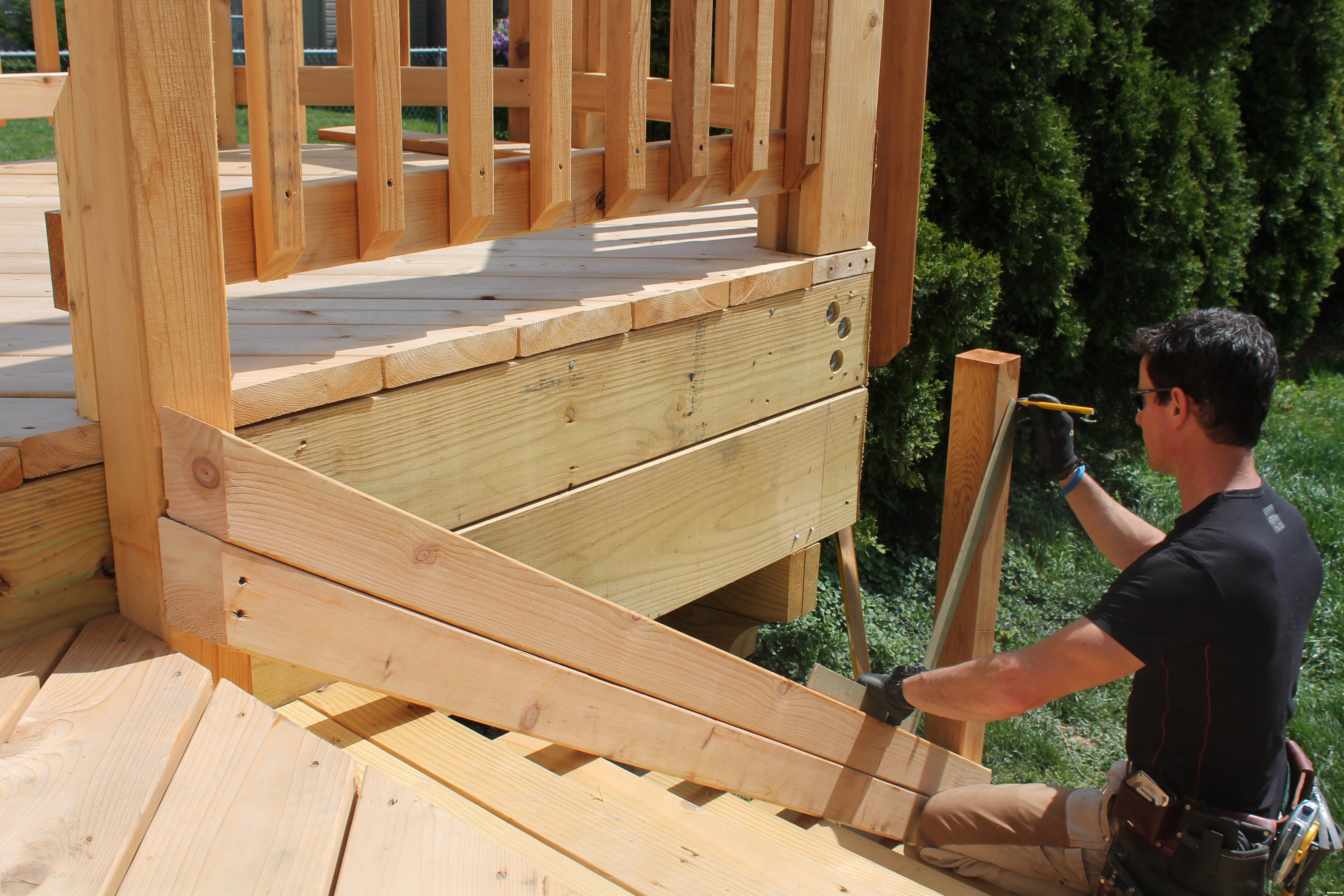 Best ideas about Build Deck Stairs
. Save or Pin Deck Stair Railing Post Height Building & Construction Now.