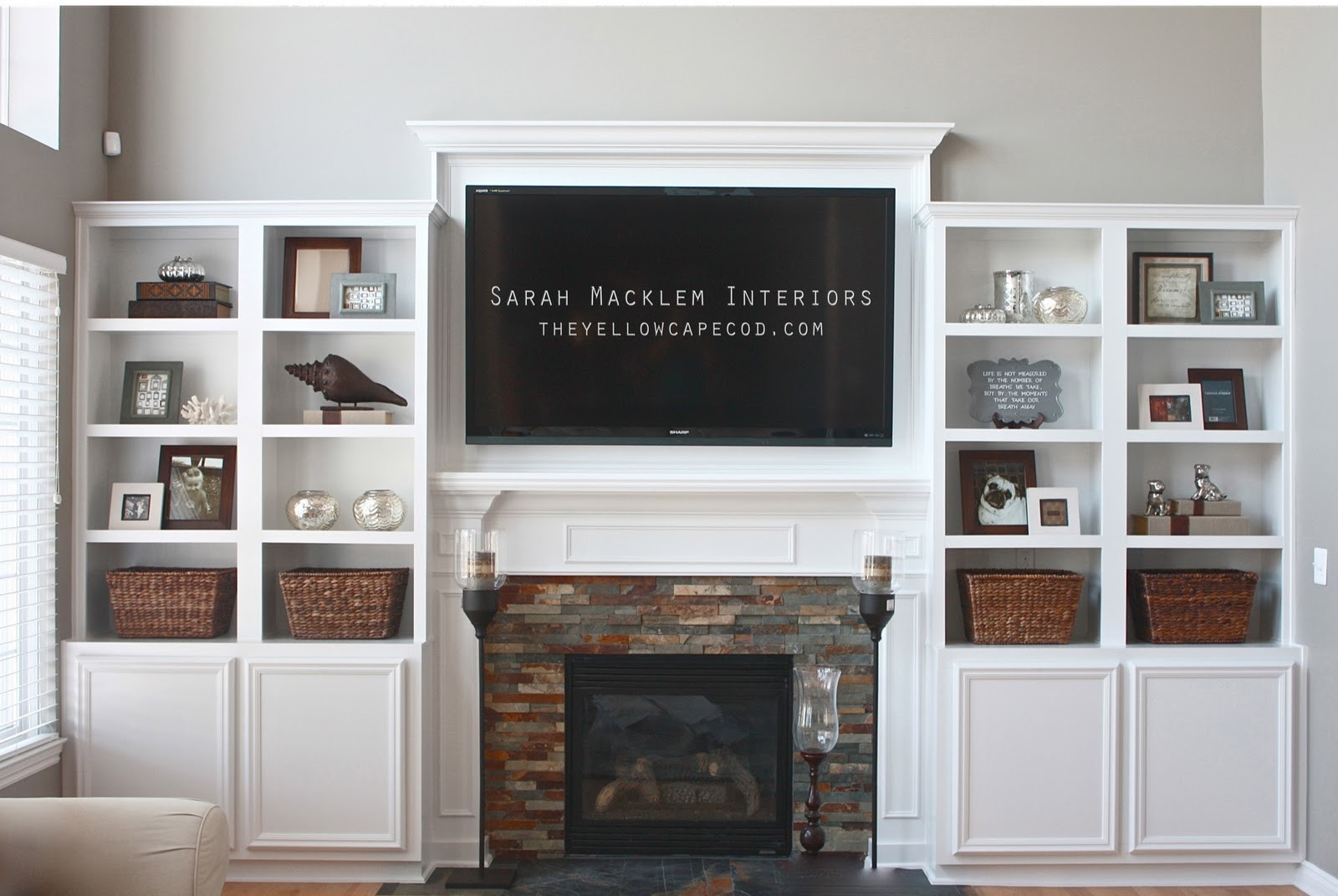Best ideas about Built Ins Around Fireplace
. Save or Pin The Yellow Cape Cod Extreme Fireplace Makeover Now.