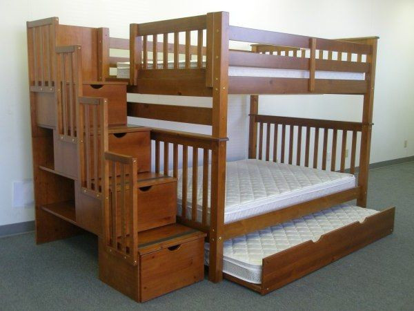 Best ideas about Bunk Bed Plans With Stairs
. Save or Pin Twin Over Full Bunk Bed Plans With Stairs WoodWorking Now.