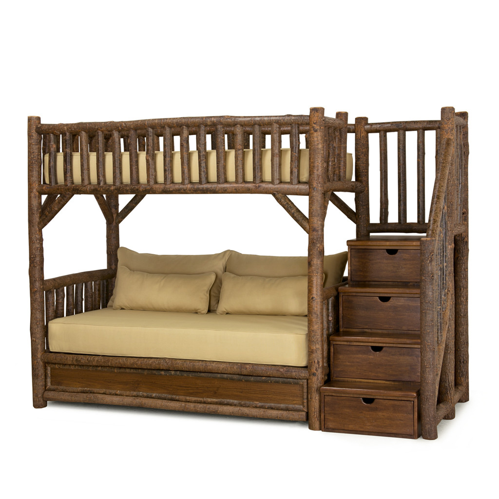 Best ideas about Bunk Bed With Stairs
. Save or Pin Rustic Bunk Bed with Trundle and Stairs Now.