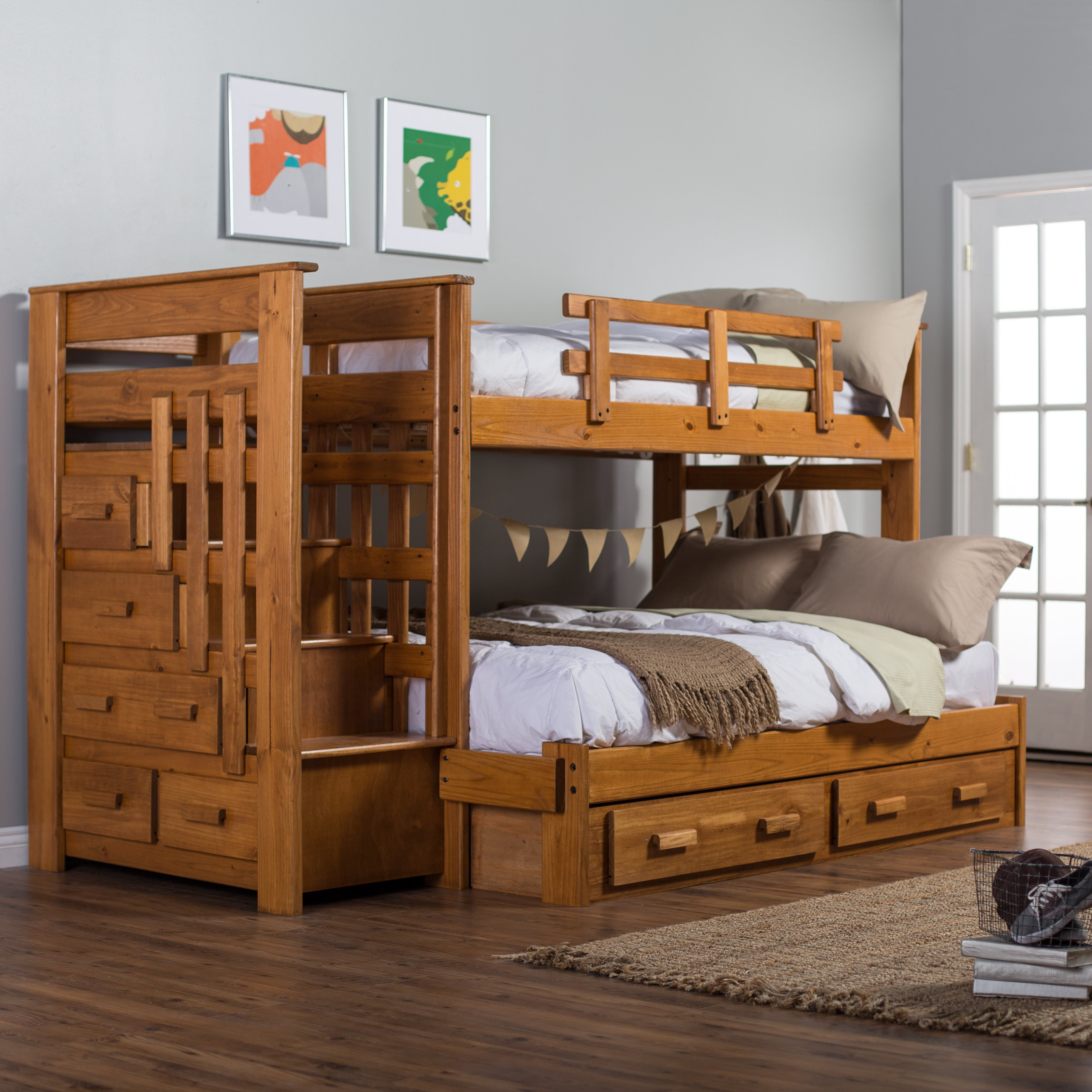 Best ideas about Bunk Bed With Stairs
. Save or Pin Twin over Full Bunk Bed with Stairs for Safety Now.