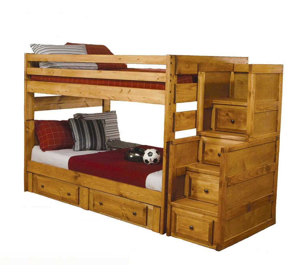 Best ideas about Bunk Bed With Stairs
. Save or Pin Solid Wood Amber Wash Oak Stairs Chest 2 Storage Drawer Now.