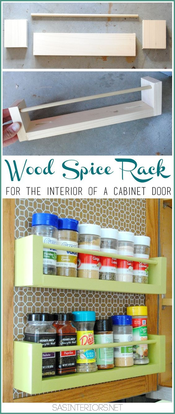 Best ideas about Cabinet Door Spice Rack DIY
. Save or Pin Wooden spice rack Storage racks and Diy wood on Pinterest Now.