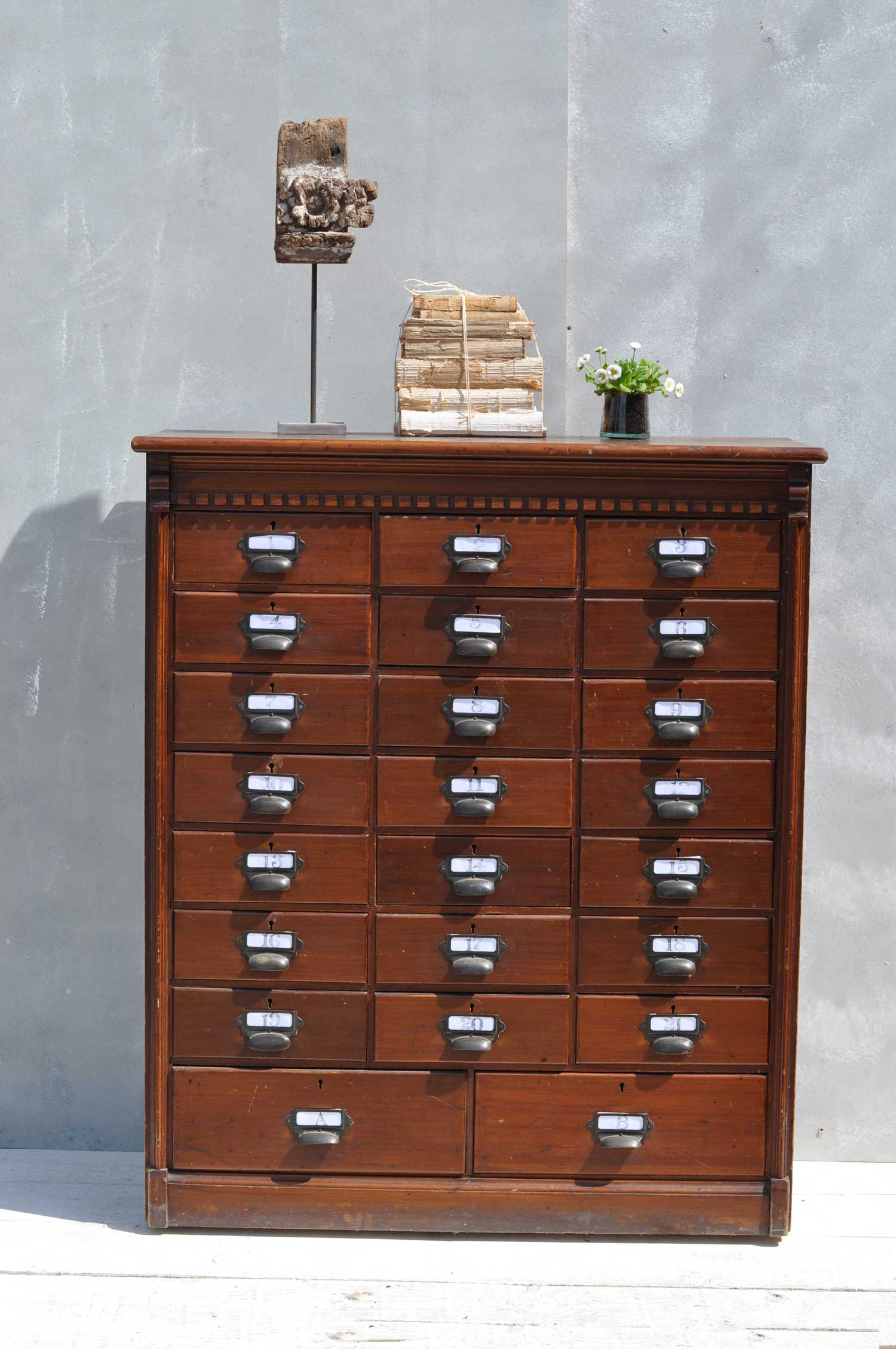 Best ideas about Cabinet With Drawers
. Save or Pin Multi Drawer Dark Wood Filing Cabinet Home Barn Vintage Now.