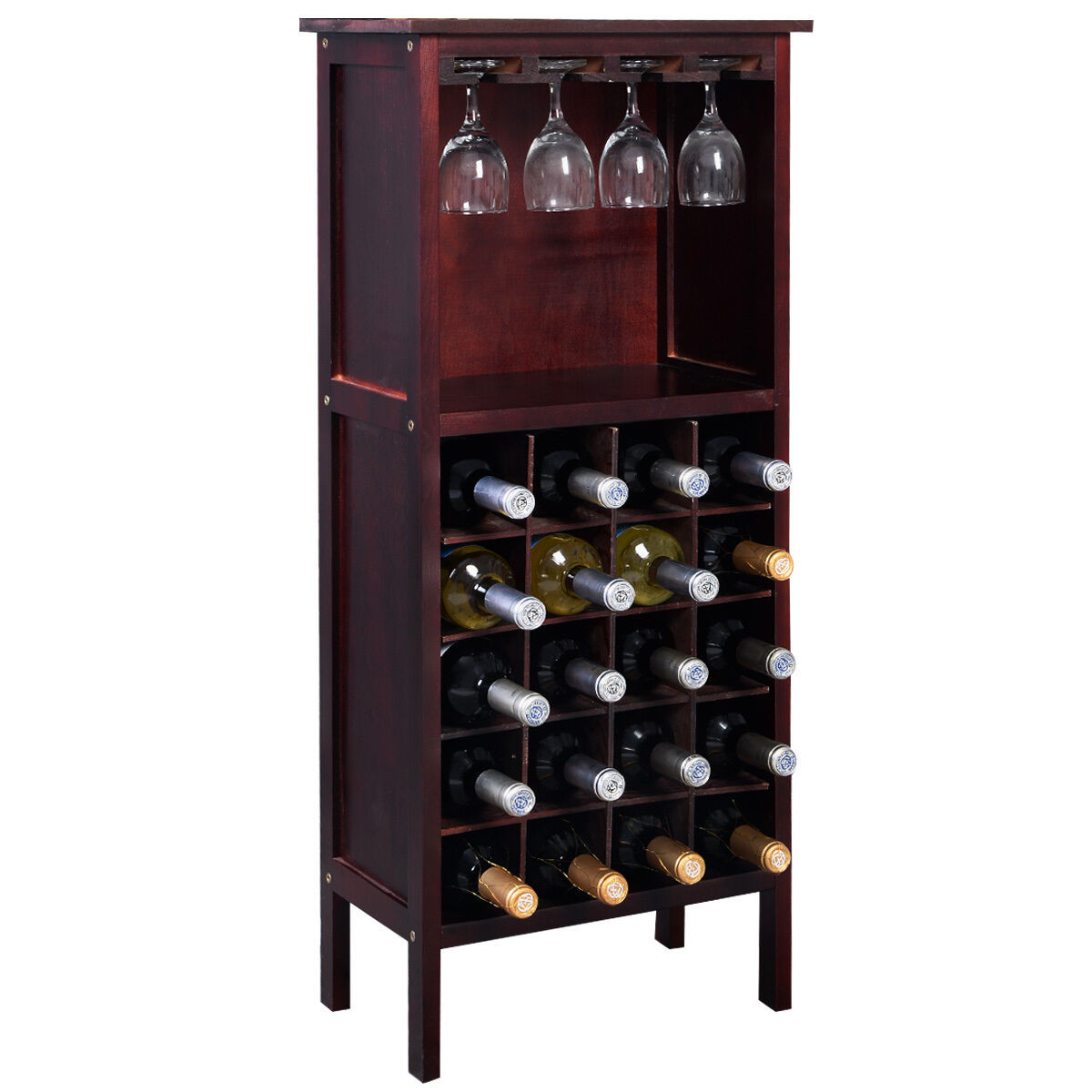 Best ideas about Cabinet With Wine Rack
. Save or Pin Solid Wood Liquor Cabinet Bar Furniture Rustic Display Now.