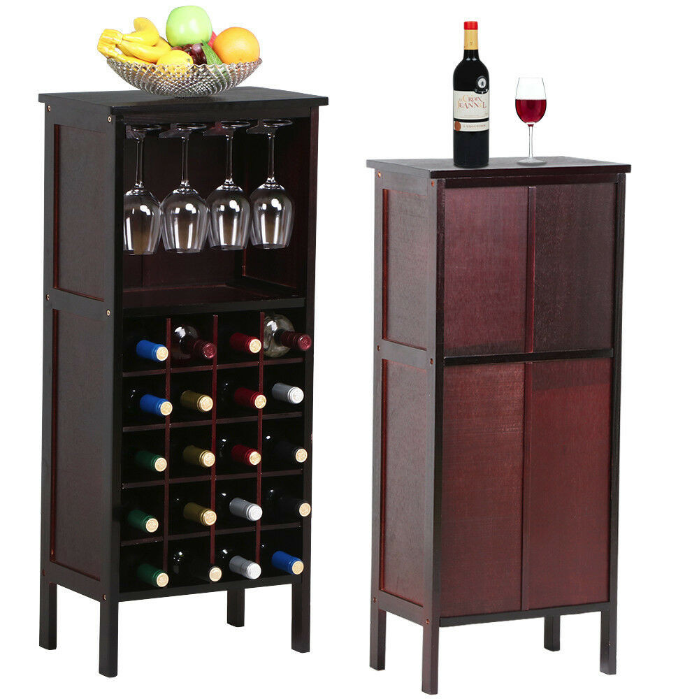 Best ideas about Cabinet With Wine Rack
. Save or Pin Wood Wine Cabinet Bottle Holder Storage Kitchen Home Bar Now.