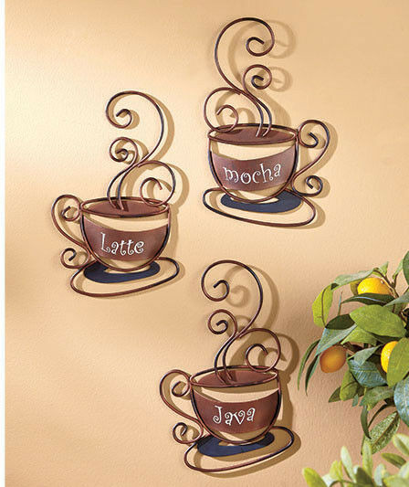 Best ideas about Cafe Latte Kitchen Decor
. Save or Pin METAL COFFEE CUP MUG HANGING WALL ART CAFE JAVA MOCHA Now.