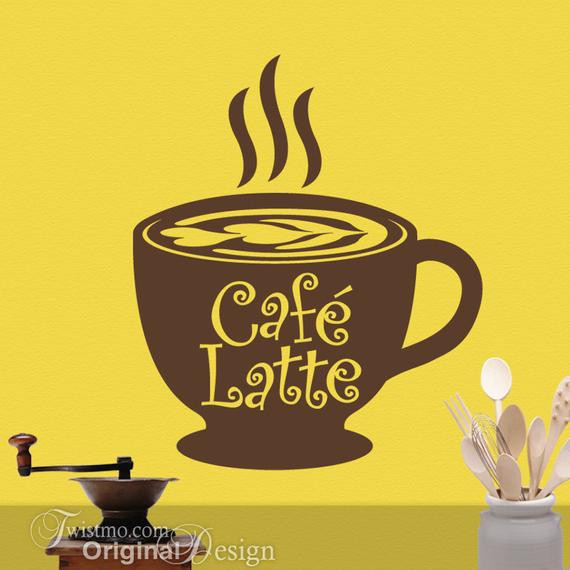 Best ideas about Cafe Latte Kitchen Decor
. Save or Pin Cafe Latte Cup Kitchen Vinyl Wall Decal Coffee decor by Now.