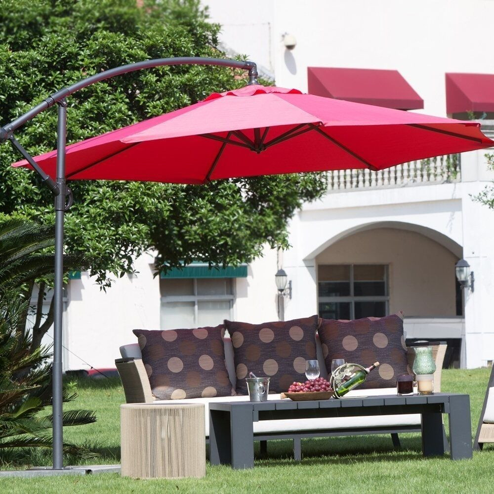 Best ideas about Cantilever Patio Umbrella
. Save or Pin fset Patio Umbrella Red Outdoor Furniture Cantilever Now.