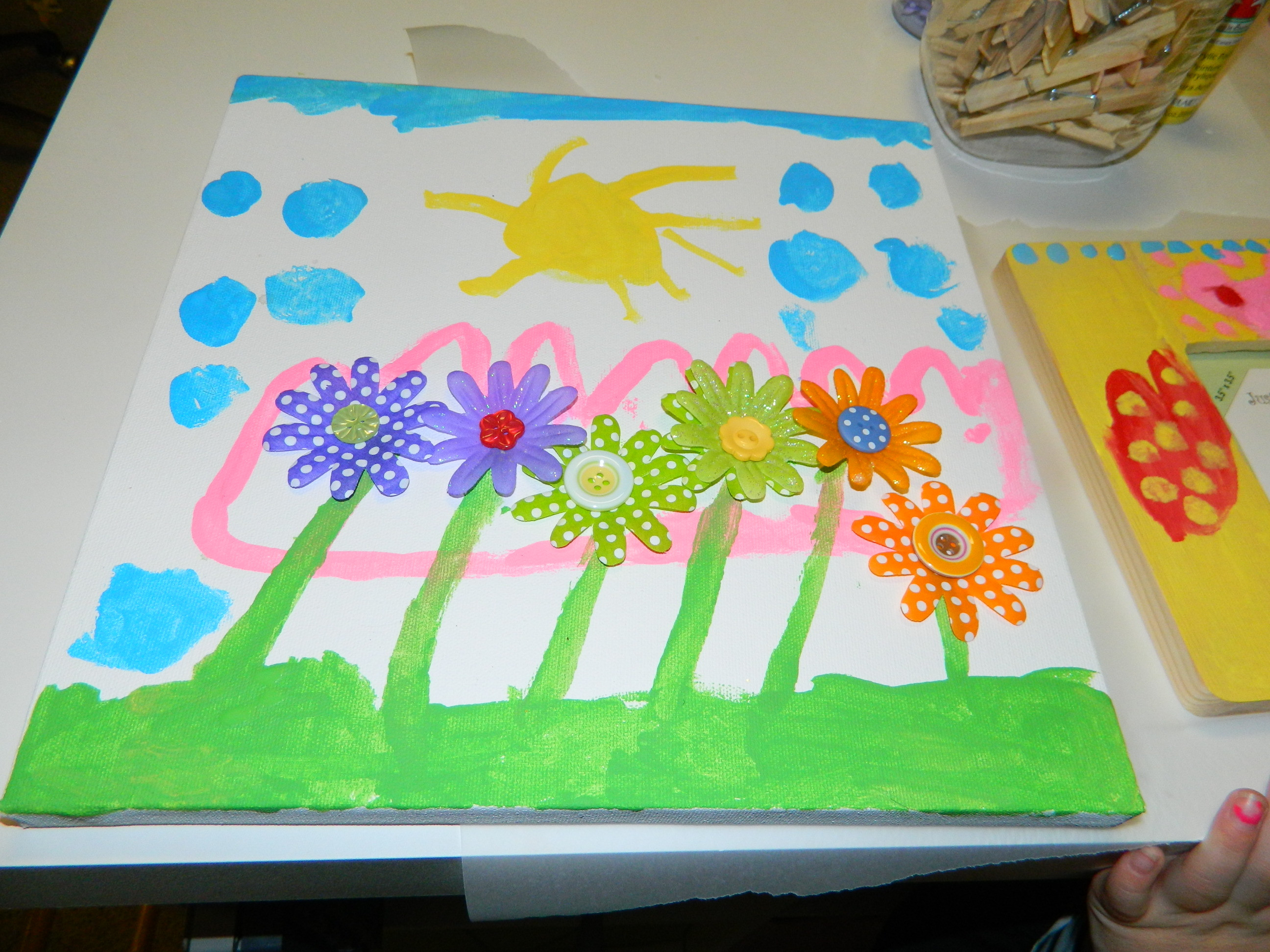 Best ideas about Canvas Painting Ideas For Kids
. Save or Pin Creative How to Make Painted Art Canvas & Paper Flower Now.