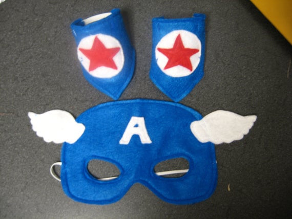 Best ideas about Captain America Mask DIY
. Save or Pin Felt Captain America mask and wrist cuff set Now.