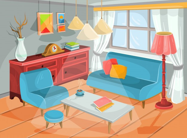 Best ideas about Cartoon Living Room
. Save or Pin Vector illustration of a cozy cartoon interior of a home Now.