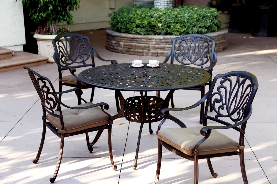 Best ideas about Cast Aluminum Patio Furniture
. Save or Pin Patio Furniture Dining Set Cast Aluminum 48" Round Table Now.