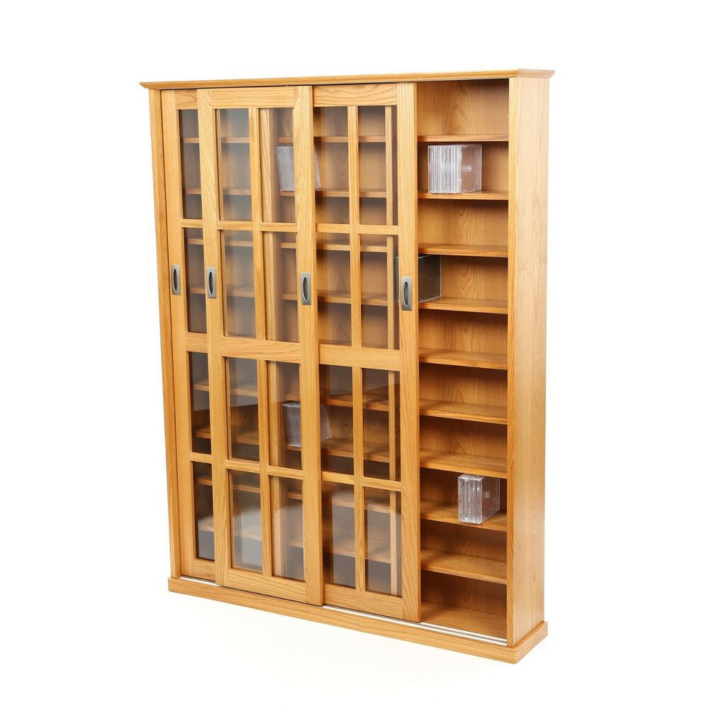 Best ideas about Cd Storage Cabinet
. Save or Pin Solid Oak Wood Media Cabinet CD DVD Storage Shelves Now.