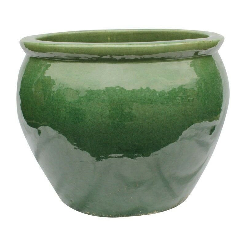 Best ideas about Ceramic Outdoor Planters
. Save or Pin 20" Ceramic Oriental Fishbowl Planter in Jade Green Now.