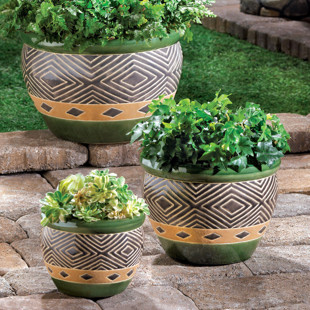 Best ideas about Ceramic Outdoor Planters
. Save or Pin Garden Flower Pot Planters Jade Ceramic Planter Trio Set Now.