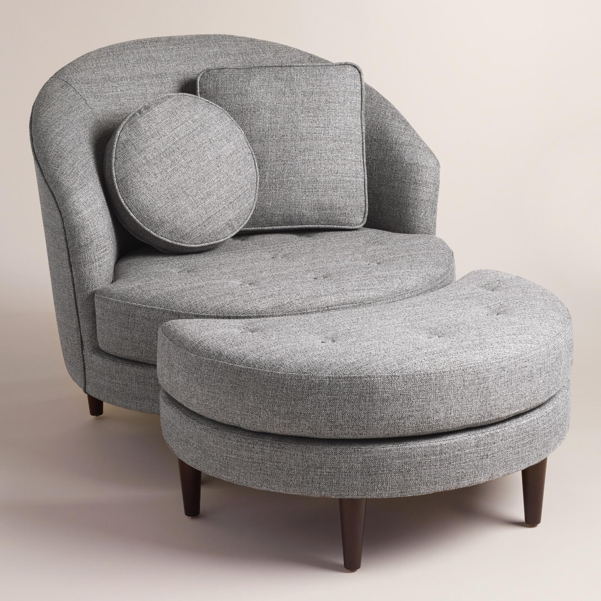 Best ideas about Chair And Ottoman
. Save or Pin Gray Seren Round Seating Collection Now.